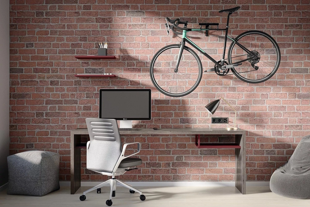 Ein Wandpaneel verschönert ein Arbeitszimmer