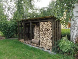 Holzschober selbst geplant und gebaut