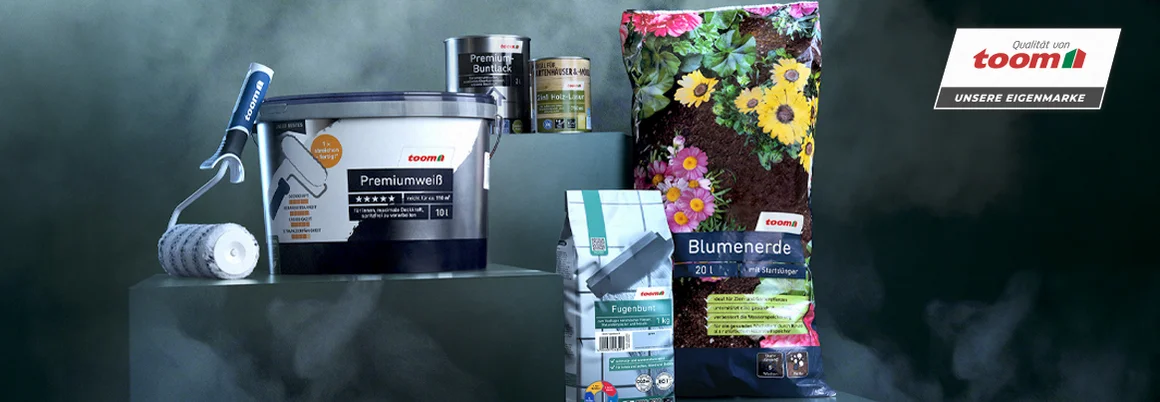 Verschiedene Produkte der toom Eigenmarke