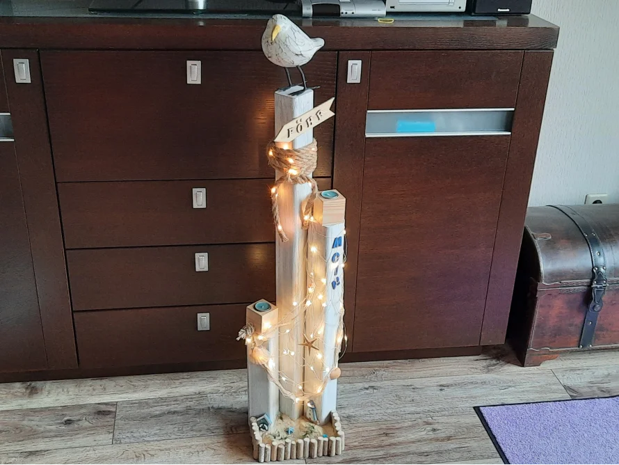 Maritime Dekoration mit Möwe