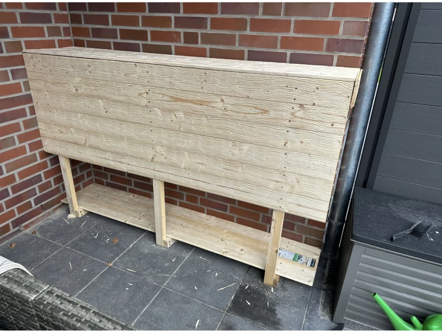 Holzgestell für ein Gartenhaus