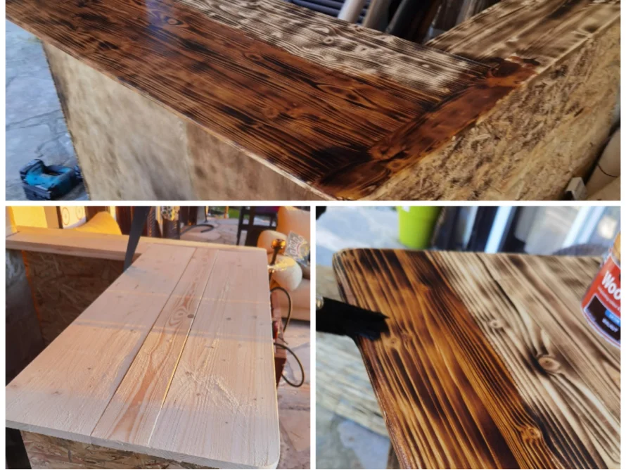 Gebranntes Holz