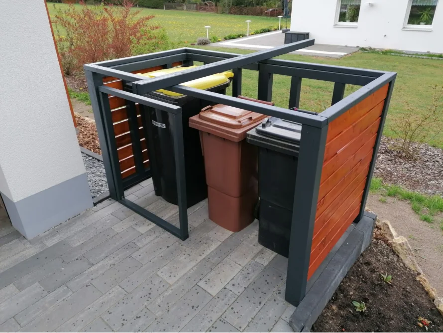 Mülltonnenbox aus Holz