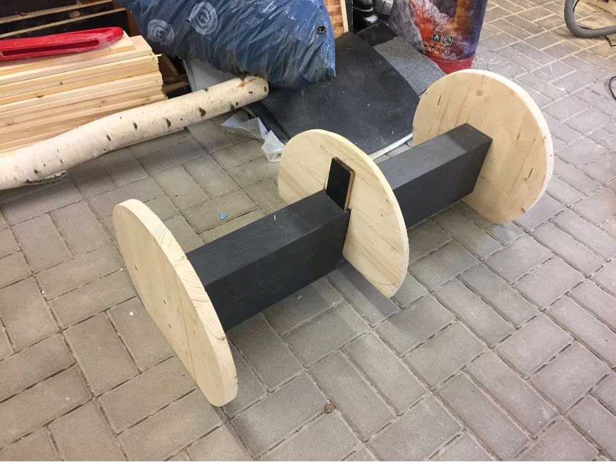 Holzkonstruktion für ein Möbelstück