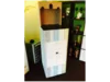 Holzschrank mit Verschalung und Klappe
